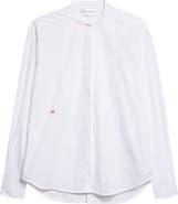 Victoria Beckham Bib Detail Cotton Poplin Button-Up Shirt