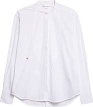 Victoria Beckham Bib Detail Cotton Poplin Button-Up Shirt