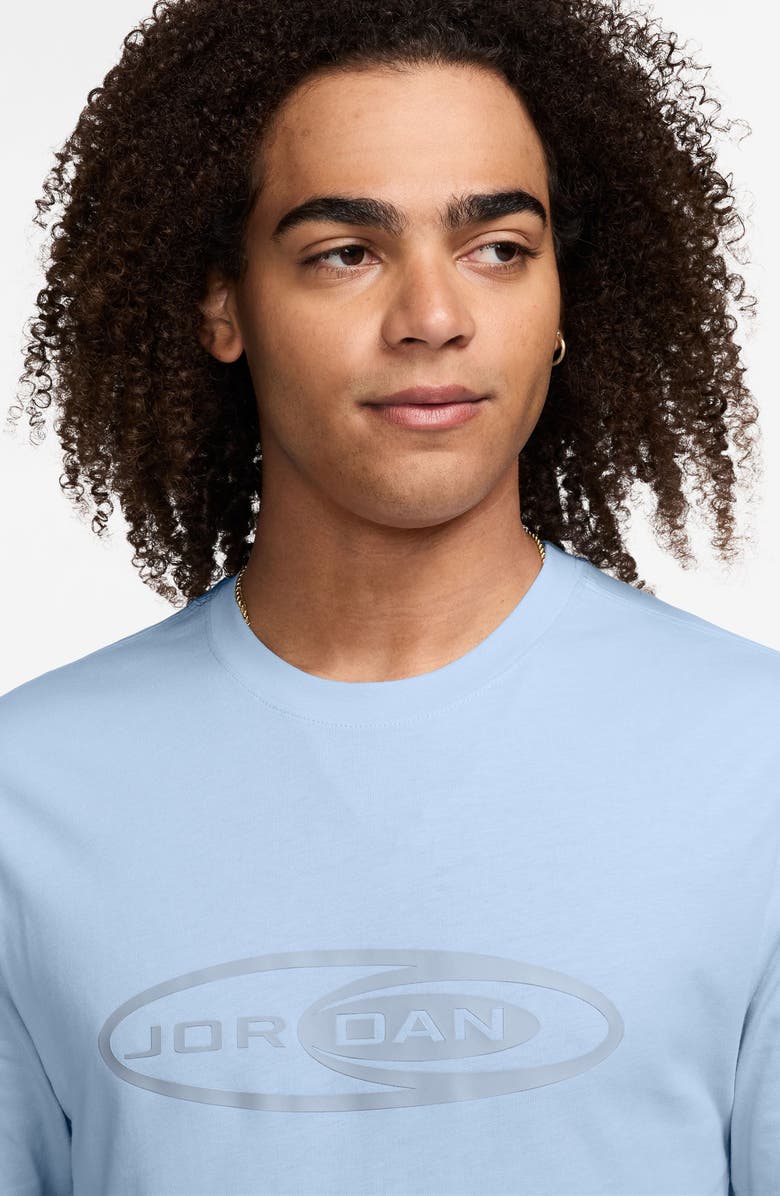 Jordan Flight Essentials Cotton Graphic T-Shirt, Alternate, color, Hydrogen Blue/ Hydrogen Blue