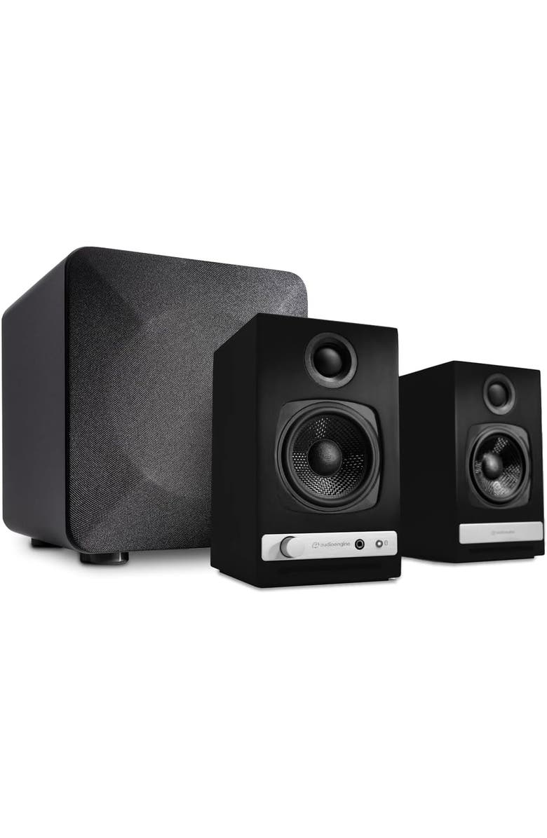 Audioengine HD3 Next Gen Home Music System & S6 Grey Powered Subwoofer, Main, color, Black