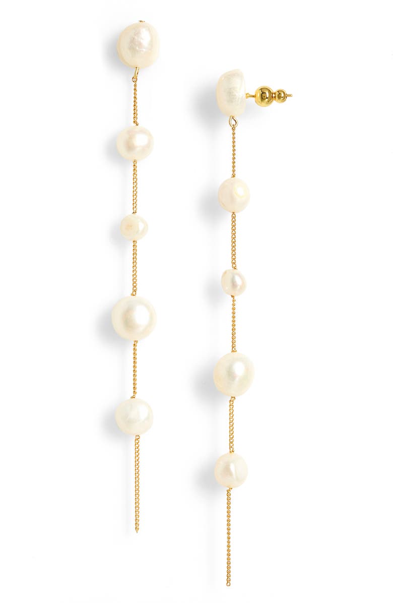 Cult Gaia Atum Freshwater Pearl Drop Earrings, Main, color,