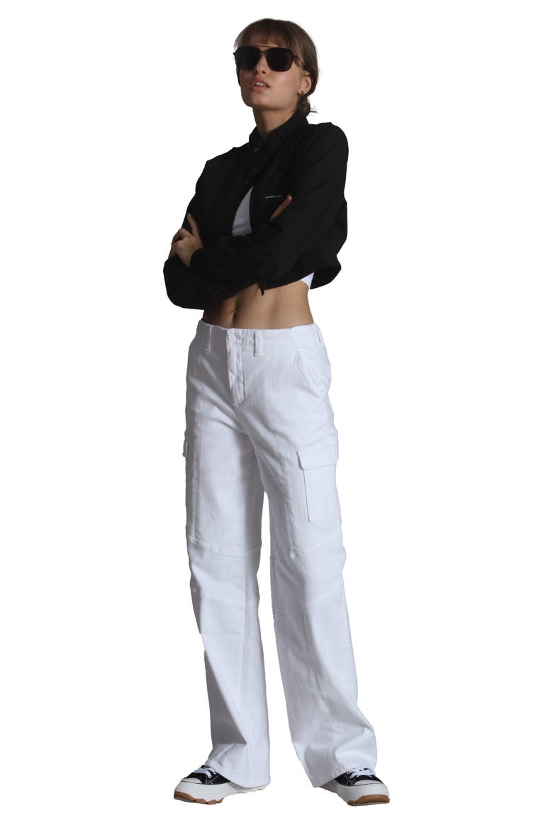 Women's Mini Cropped Racer Jacket, Alternate, color, Black