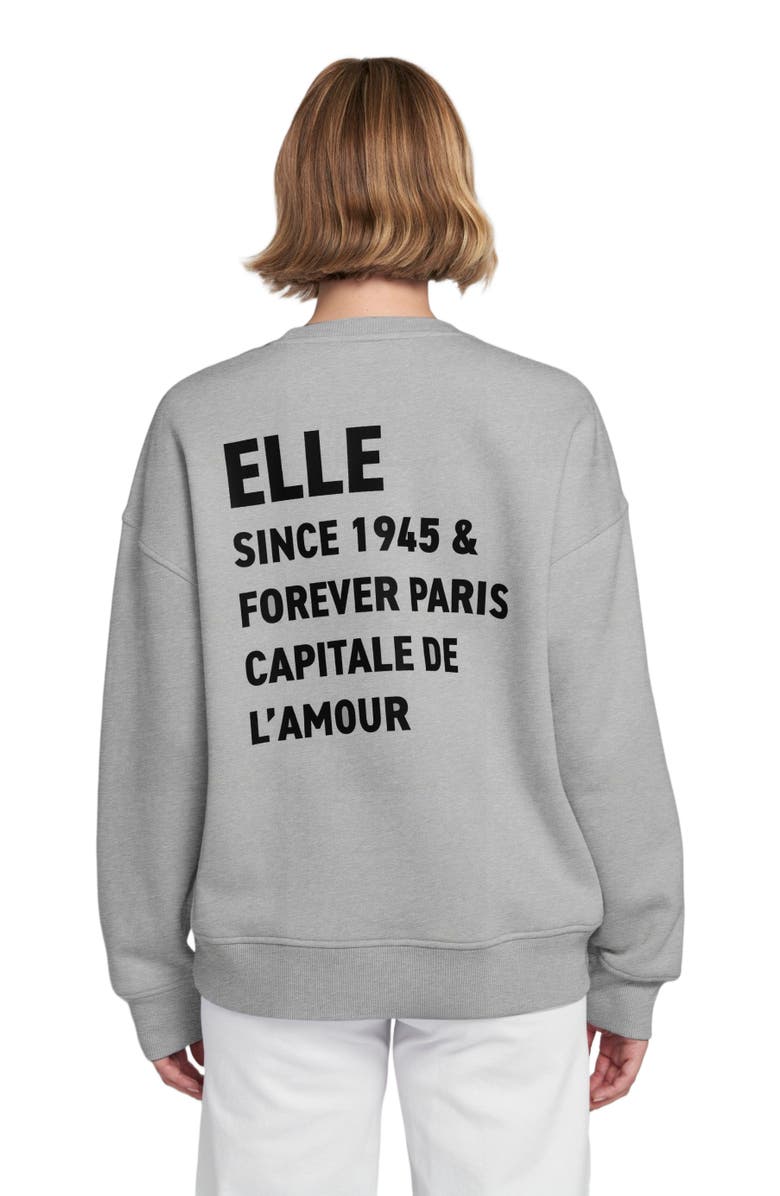 ELLE Collection Graphic Sweatshirt, Alternate, color, Grey
