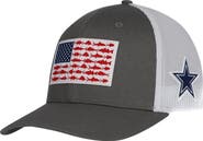 Columbia Men's Columbia Gray Dallas Cowboys PFG Fish Flag Flex Hat