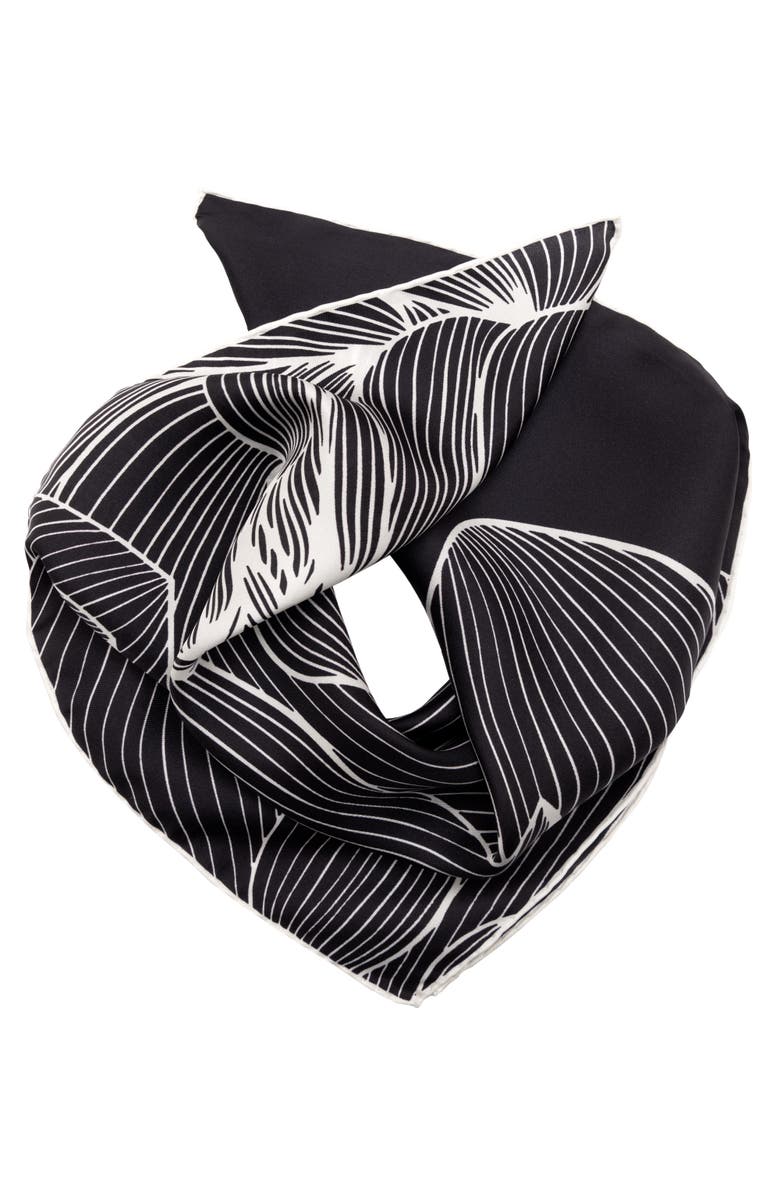 Elizabetta Fior di Loto - Silk Bandana, Alternate, color, Black