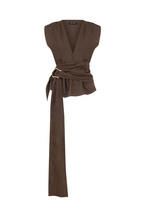 NOCTURNE NOCTURNE WAIST ACCESSORY DETAILED BLOUSE
