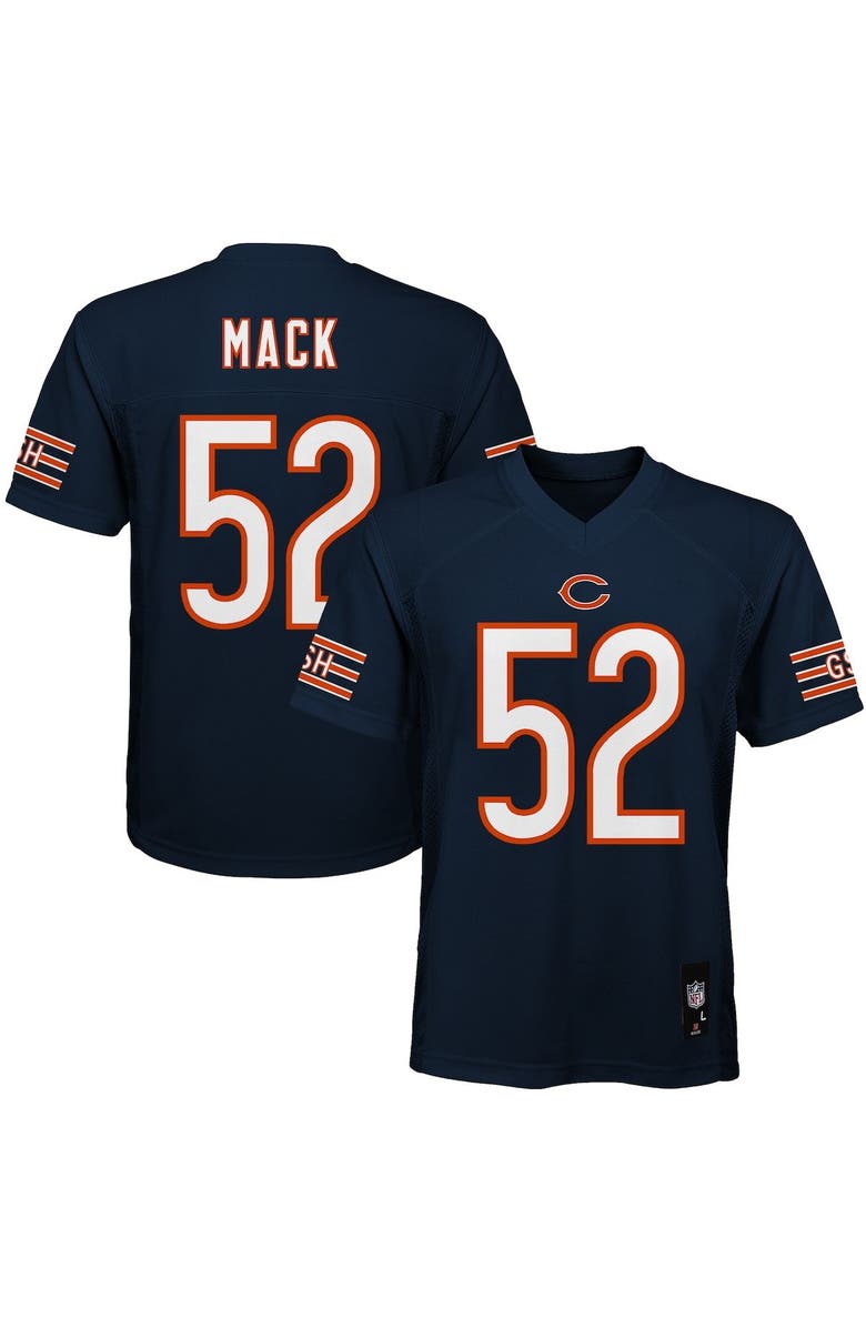 Outerstuff Youth Khalil Mack Navy Chicago Bears Replica Player Jersey, Main, color, 