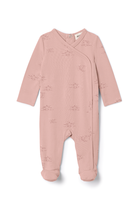 Girl Allover Stars Print Cotton Romper (Baby)
