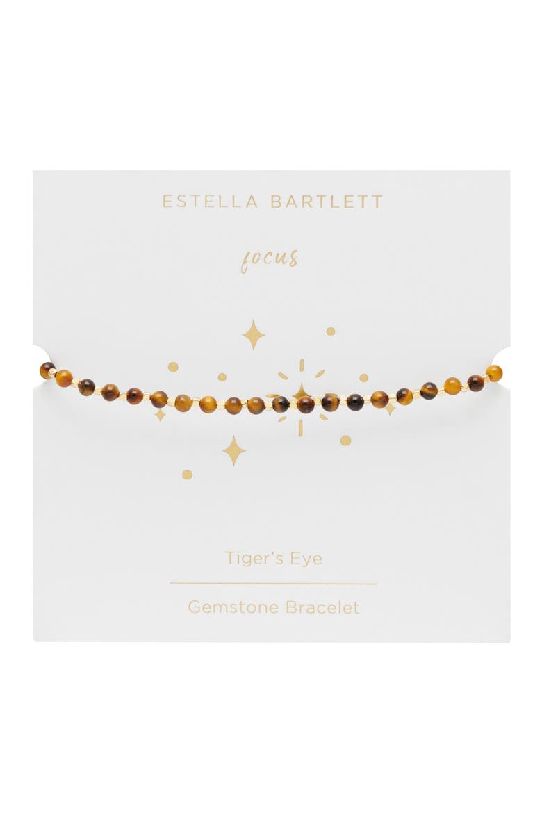 Amelia Tiger's Eye Bracelet, Alternate, color, GOLD PLATED