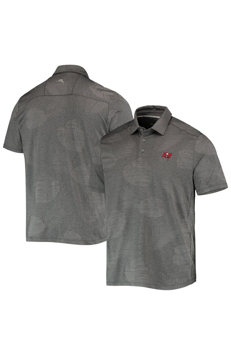 Tommy Bahama Men's Tommy Bahama Gray Tampa Bay Buccaneers Palm Coast Delray Frond Allover IslandZone Polo, Alternate, color, 