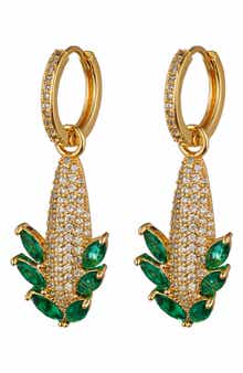 EYE CANDY LOS ANGELES Cubic Zirconia Corn Drop Earrings