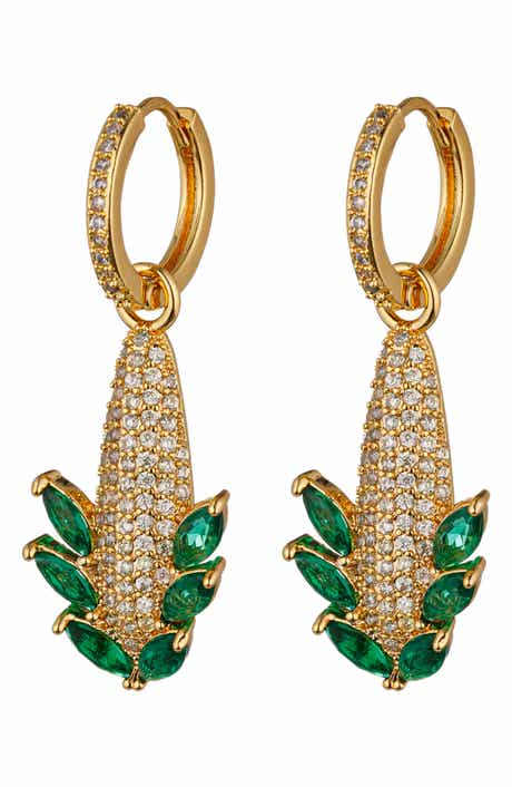 EYE CANDY LOS ANGELES Cubic Zirconia Corn Drop Earrings