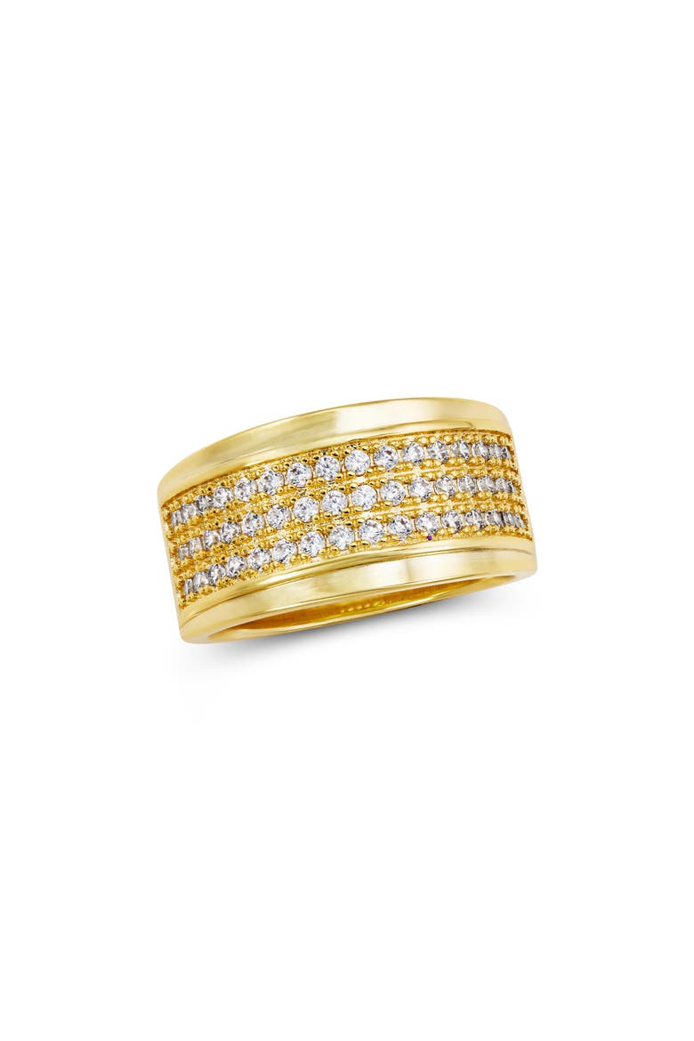 Modern Pavé Wide Band Ring, Main, color, YELLOW