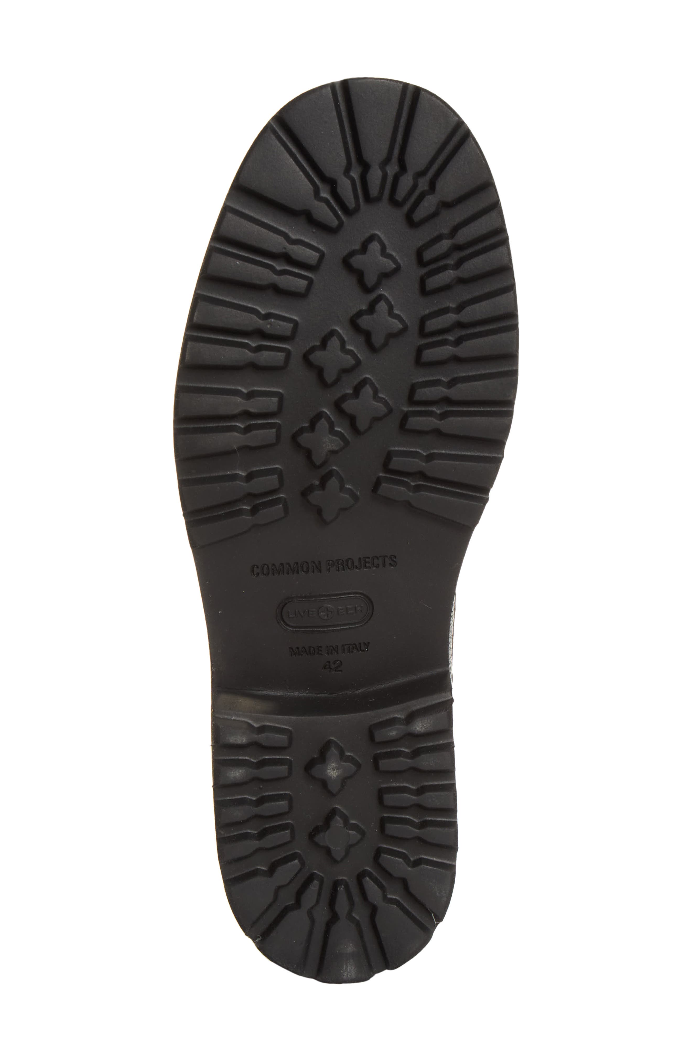 Hiker Low Piuma Leather Shoe, Alternate, color, BLACK