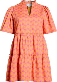 SUGARLIPS Floral Dixie Tiered Cotton Dress