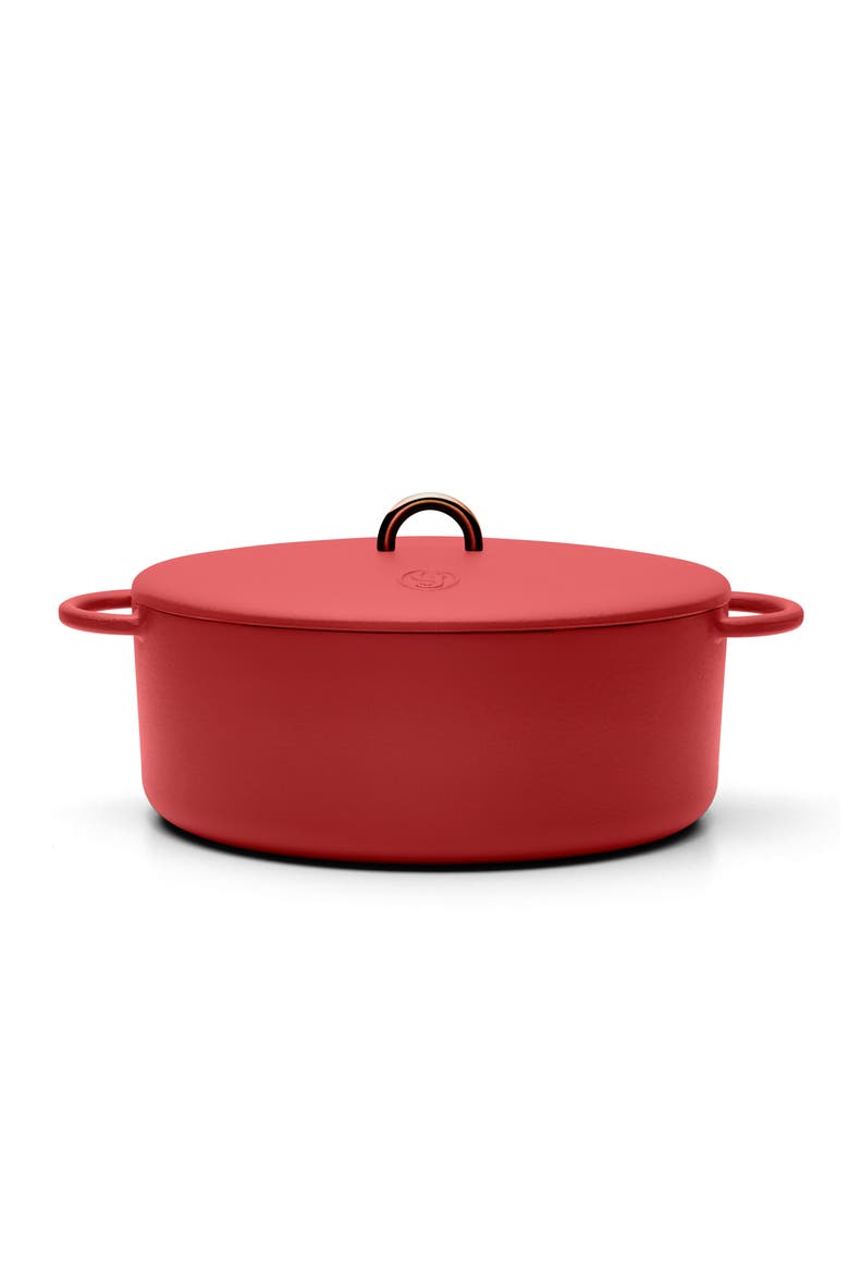 The Dutchess 6.75-Quart Enamel Cast Iron Dutch Oven with Lid (Nordstrom Exclusive), Alternate, color, MARINARA