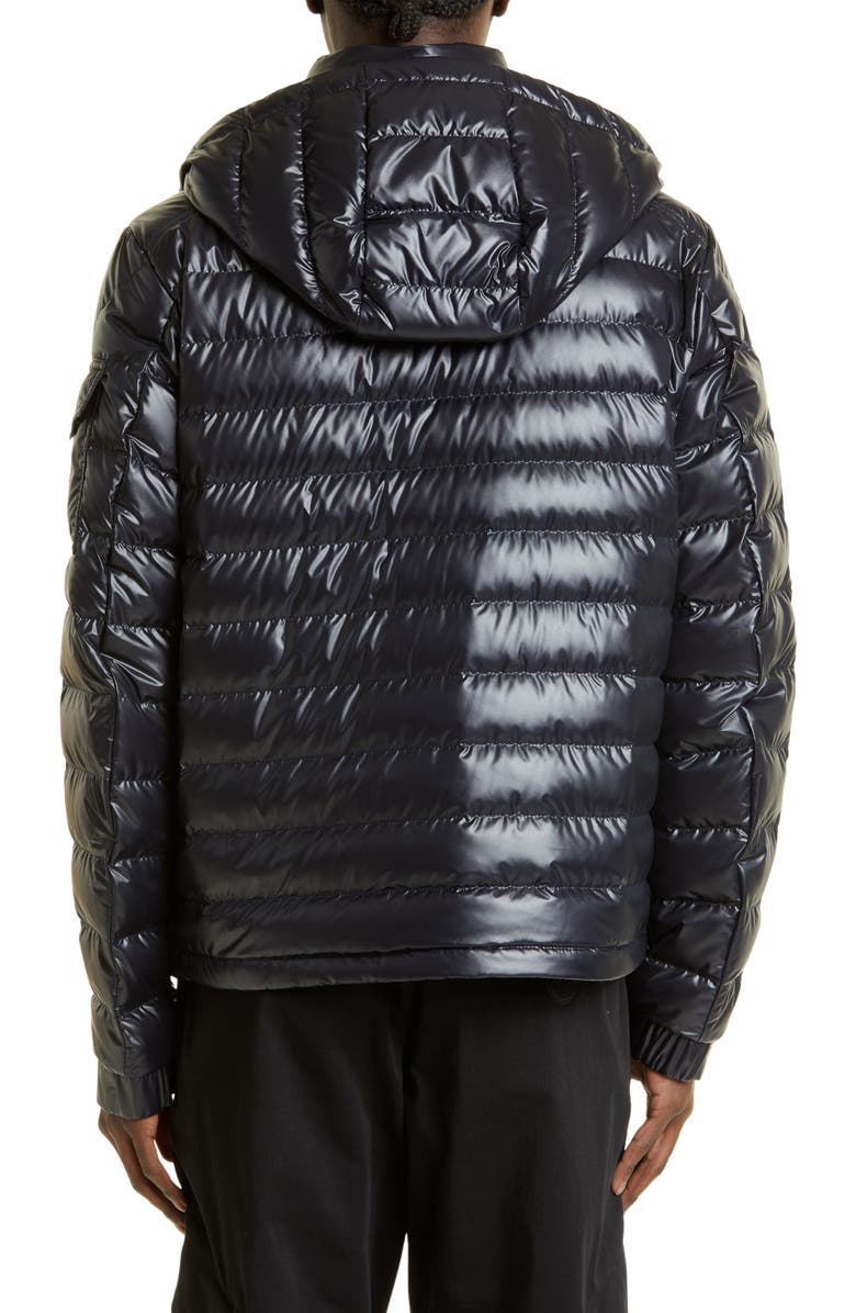 Moncler Lauros Recycled Polyester Down Jacket, Alternate, color, Navy