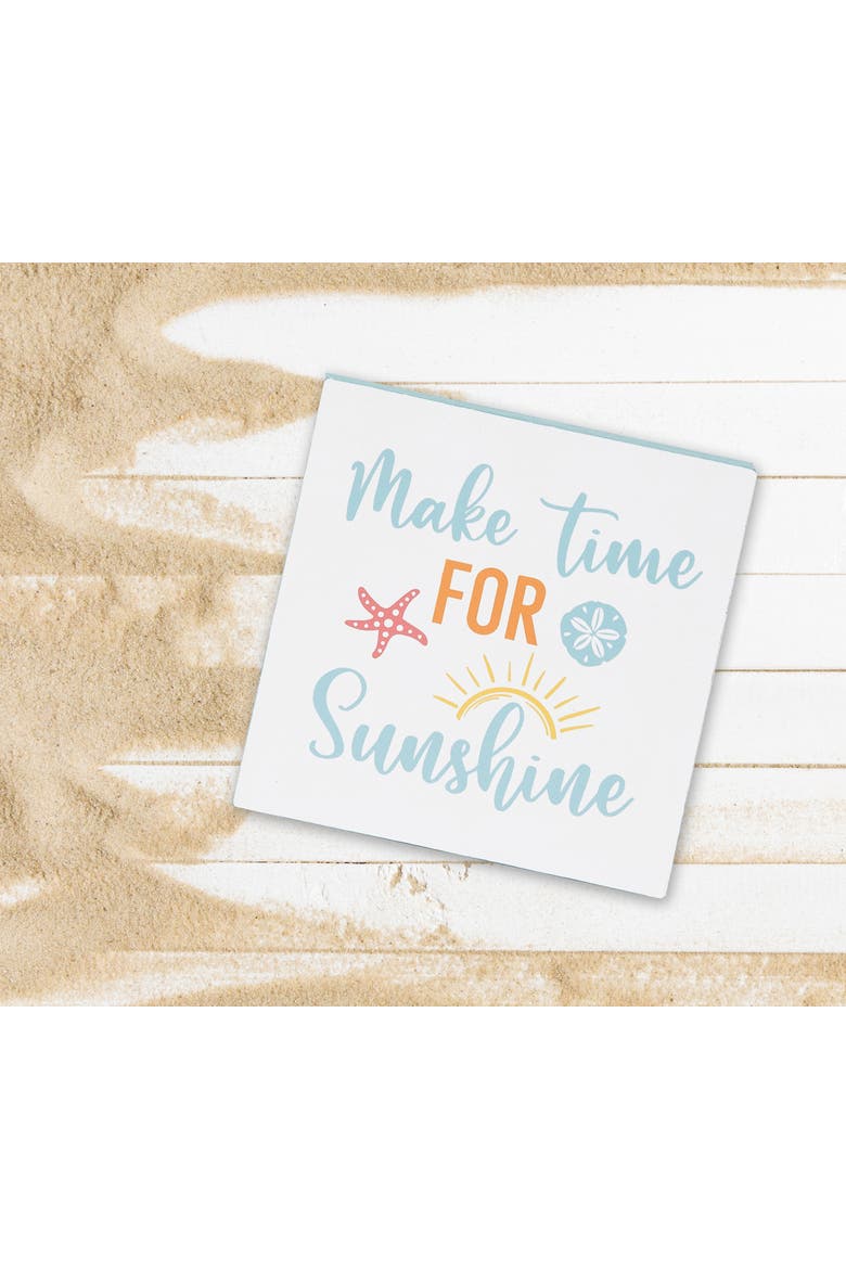 Make Time For Sunshine Shelf Block, Alternate, color, White