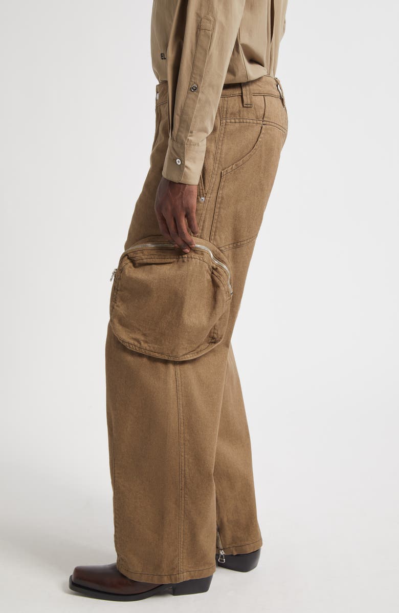 Eckhaus Latta Cargo Pants, Alternate, color, Earth