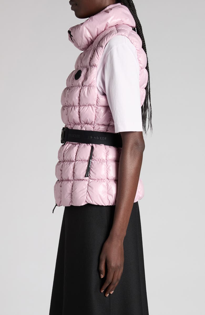 Moncler Emilion Box Quilted Down Vest, Alternate, color, Dawn Pink