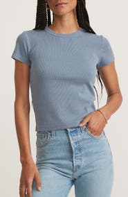 Marine Layer Lexi Sun-In Crewneck Rib T-Shirt