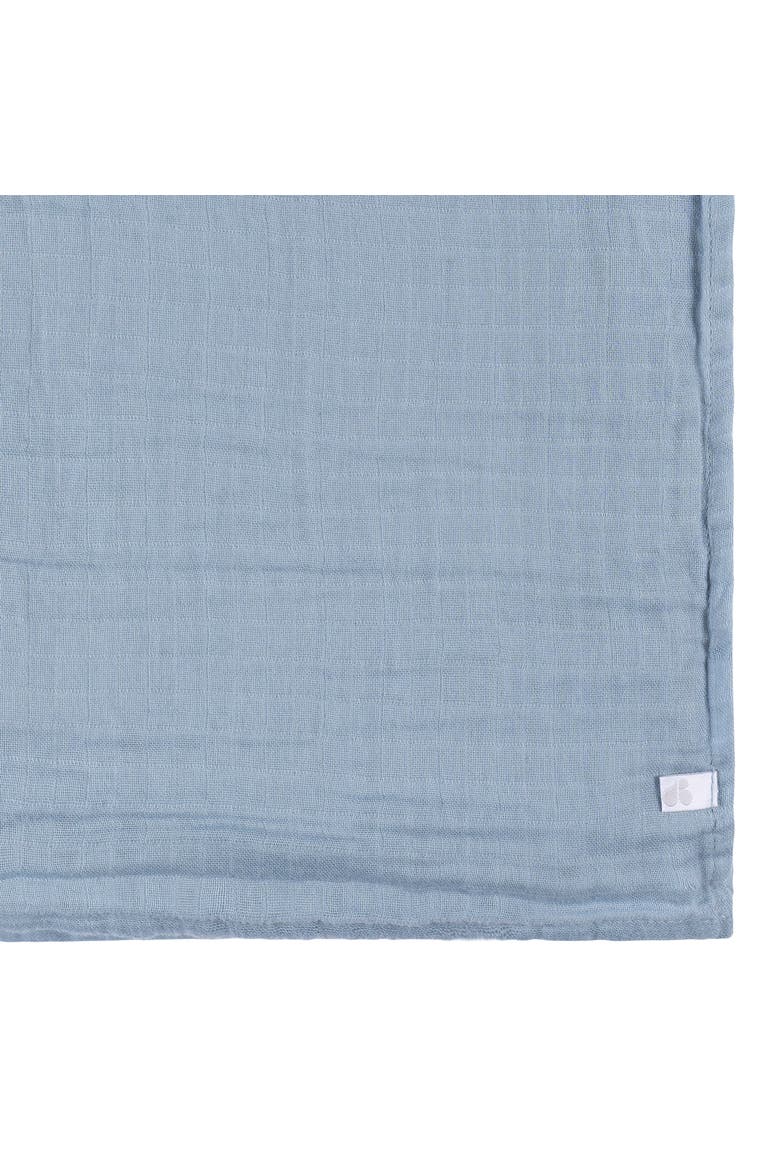 Muslin Swaddle Blue Blankets 2-Pack, Alternate, color, Blue Leaf