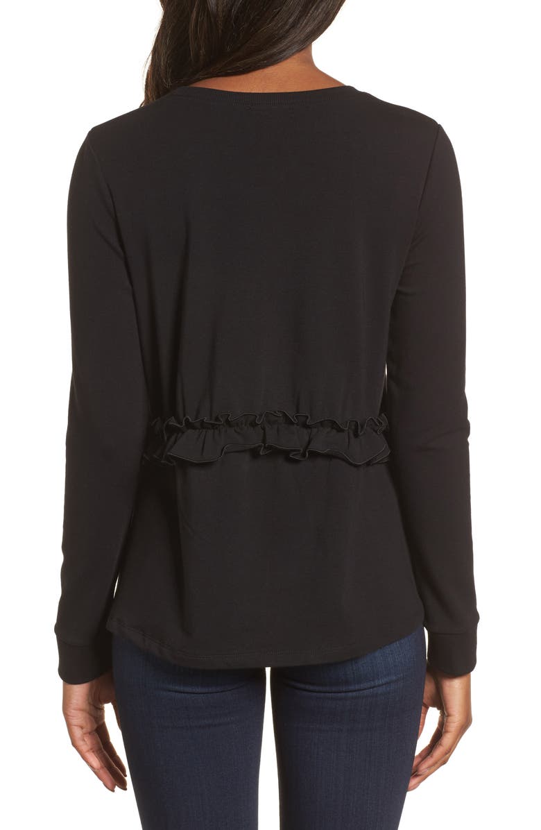 Halogen<sup>®</sup> Ruffle Sweatshirt, Alternate, color, 