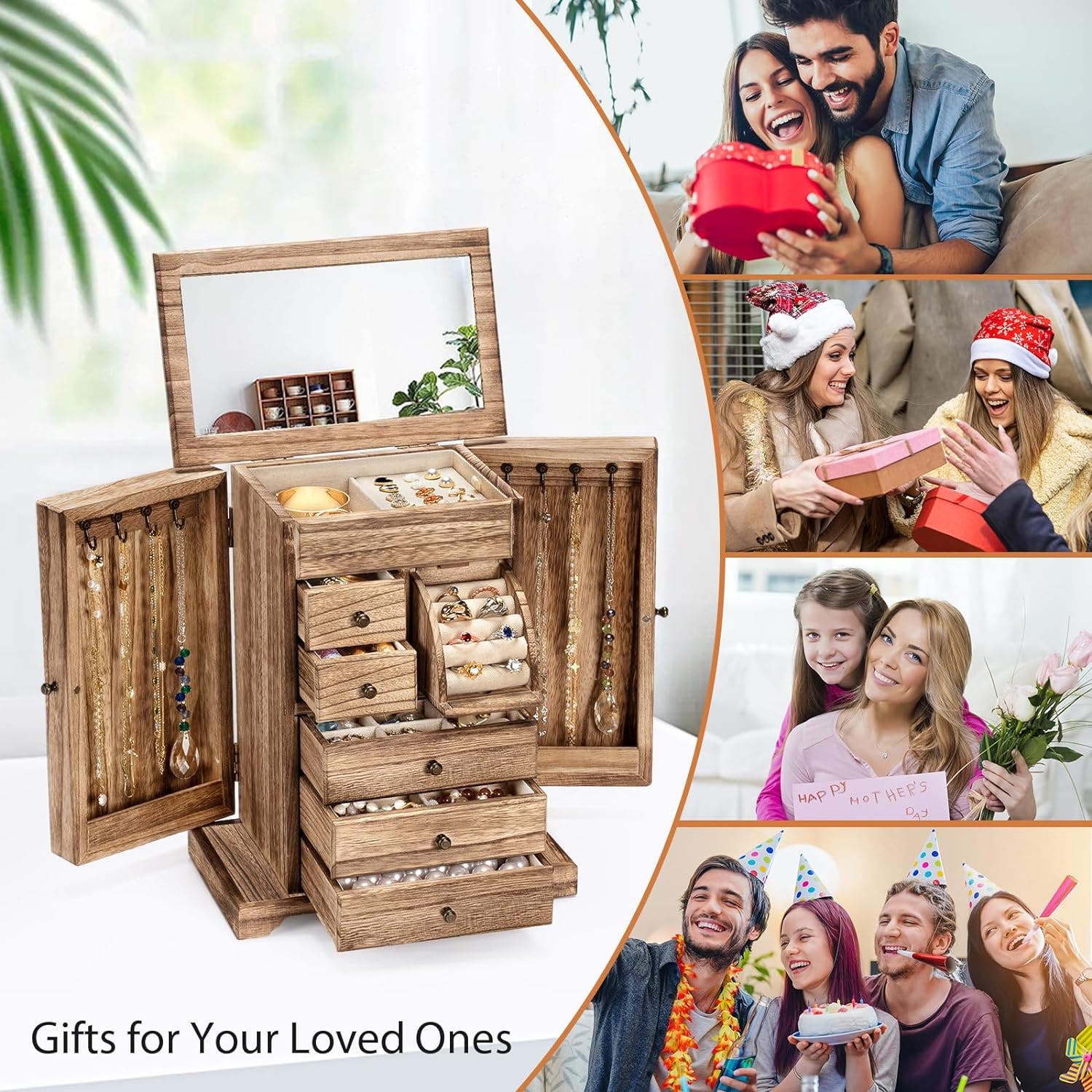 FELIDOMUS Wooden Tabletop Jewelry Armoire | Nordstrom