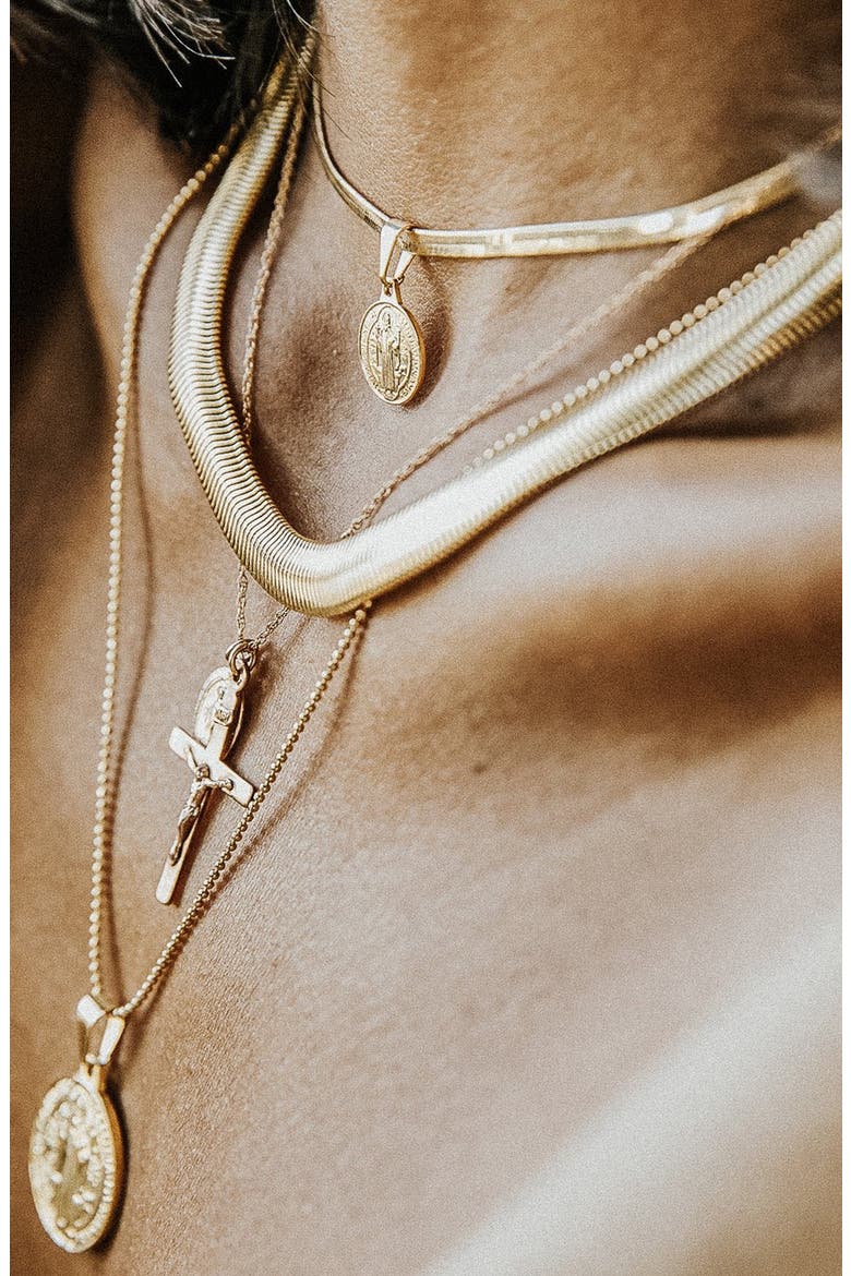 Full of Grace Charm Necklace, Alternate, color, GOLD