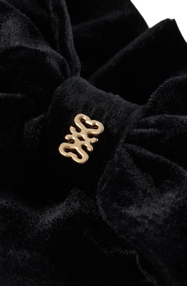 SANDRO Velvet bow barrette, Alternate, color, Black