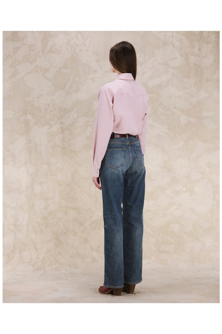 Toledo Silk Texan Shirt, Alternate, color, Pink