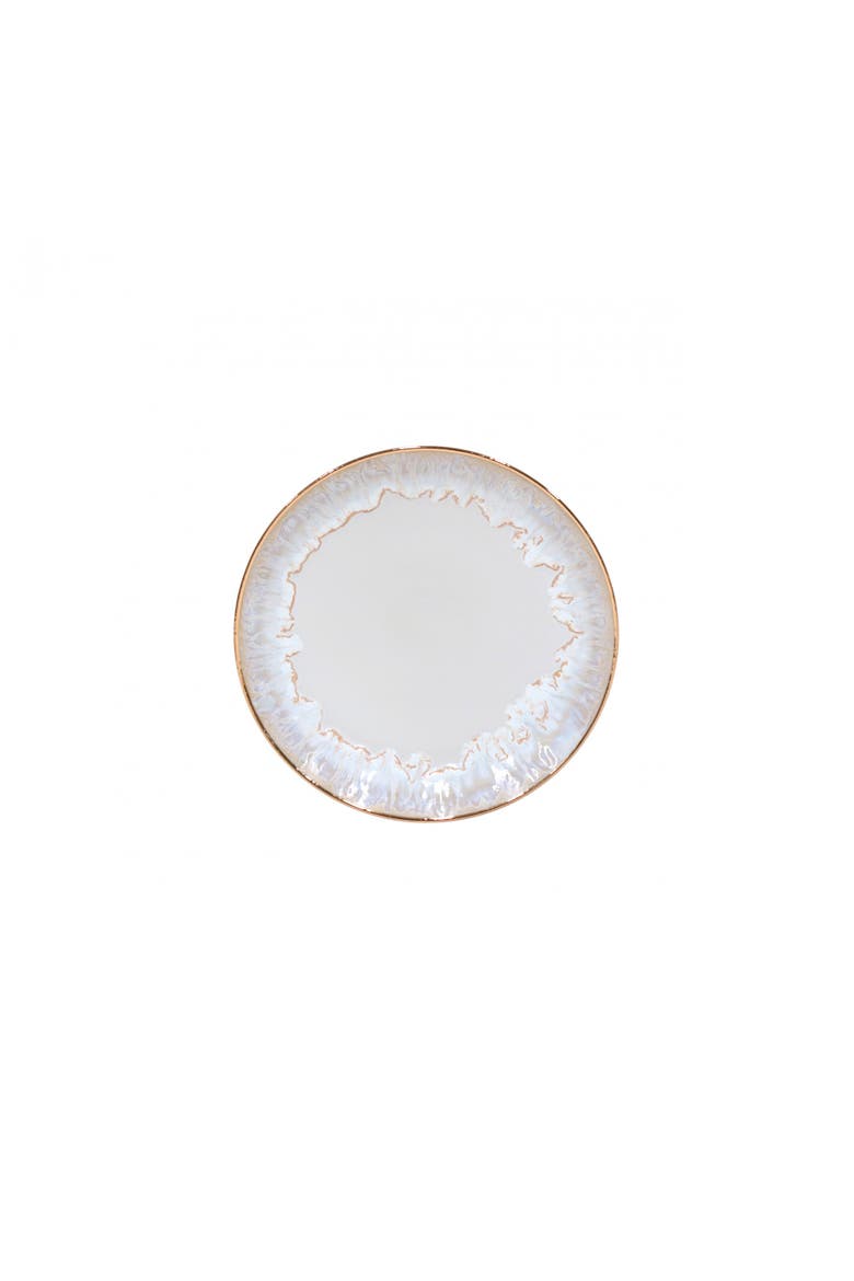 Taormina Set/6 salad plates, Main, color, White & gold