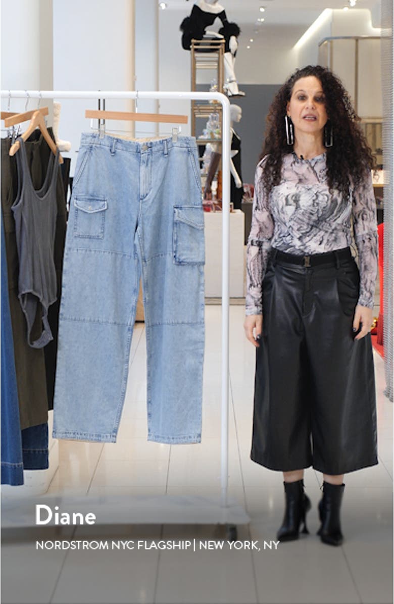 Nora Wide Leg Cargo Jeans, sales video thumbnail