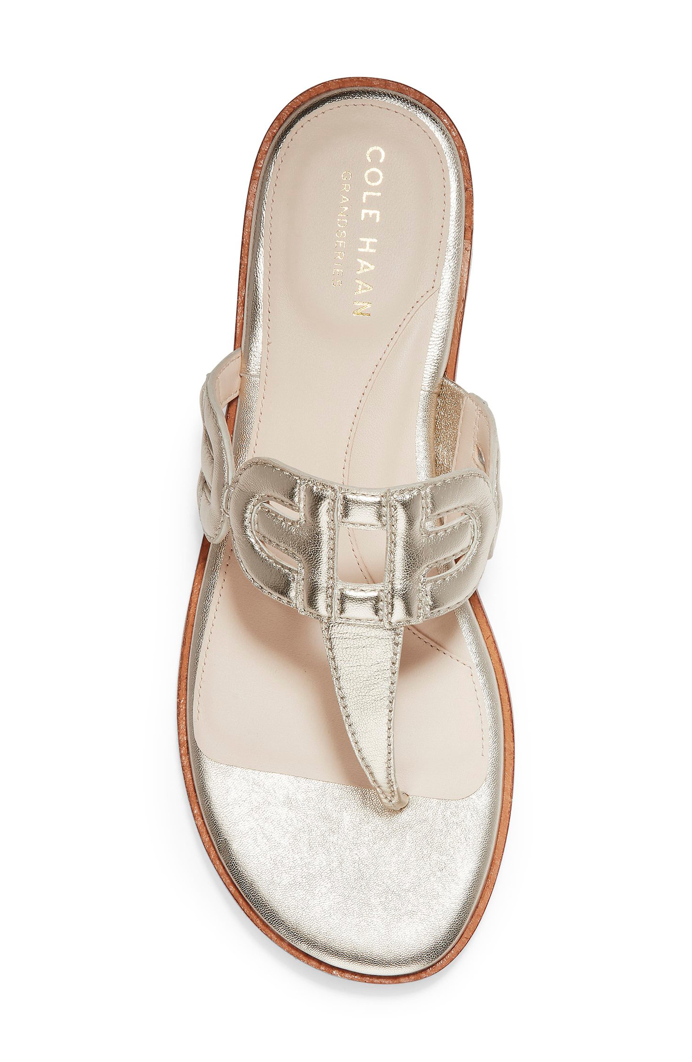 Anoushka Flip Flop, Alternate, color, GOLD METALLIC LEATHER