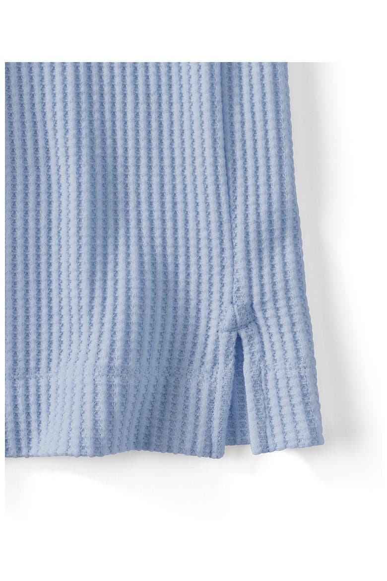 Long Sleeve Waffle Shawl Collar Henley, Alternate, color, Clearlake Blue
