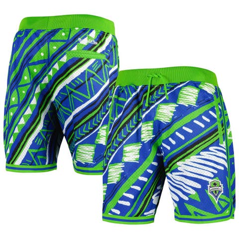 Men's Mitchell & Ness Blue Seattle Sounders FC Tribal Fashion Shorts
