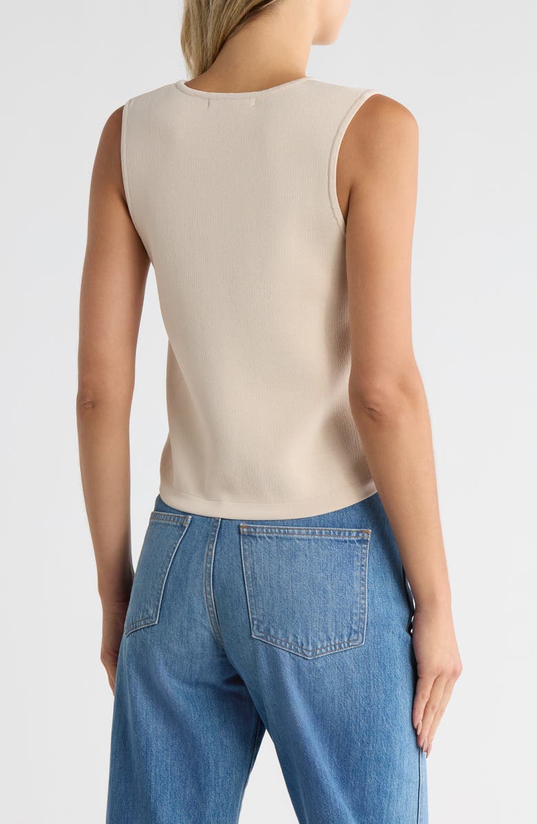 Button Trim Sweater Tank