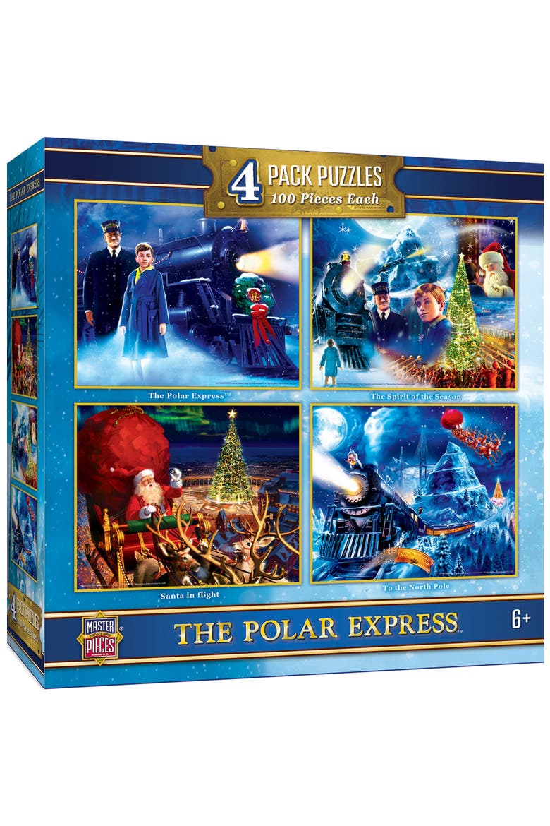 The Polar Express 100pc Puzzles 4-Pack, Main, color, Multicolor