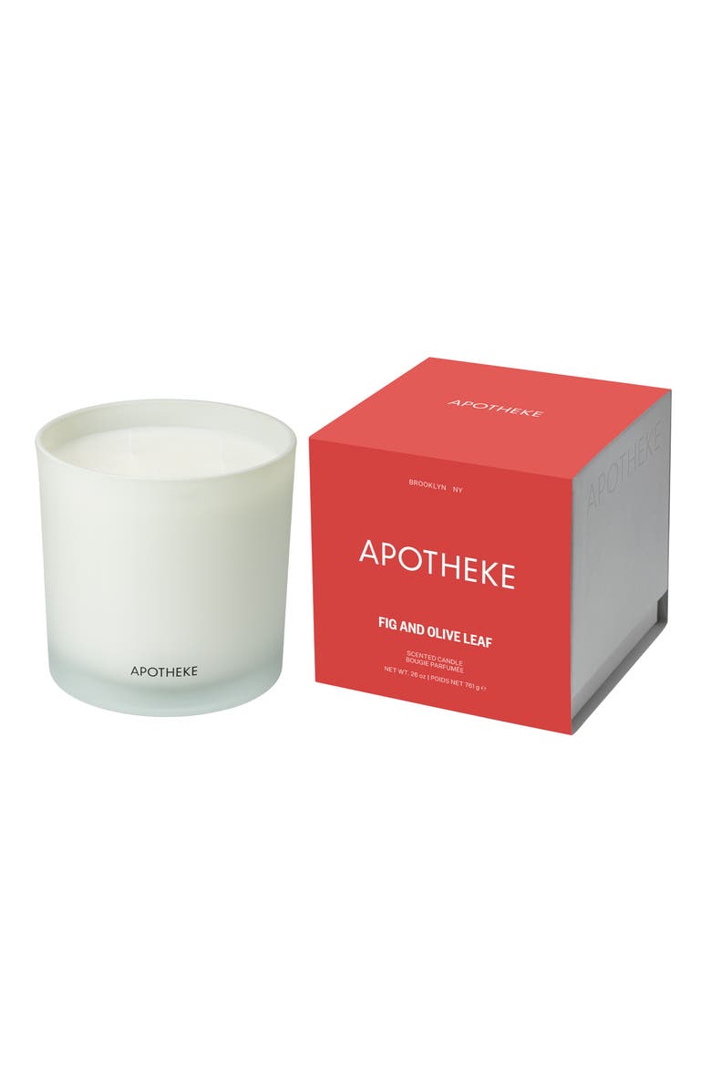 APOTHEKE Fig & Olive Three-Wick Scented Candle, Main, color, 