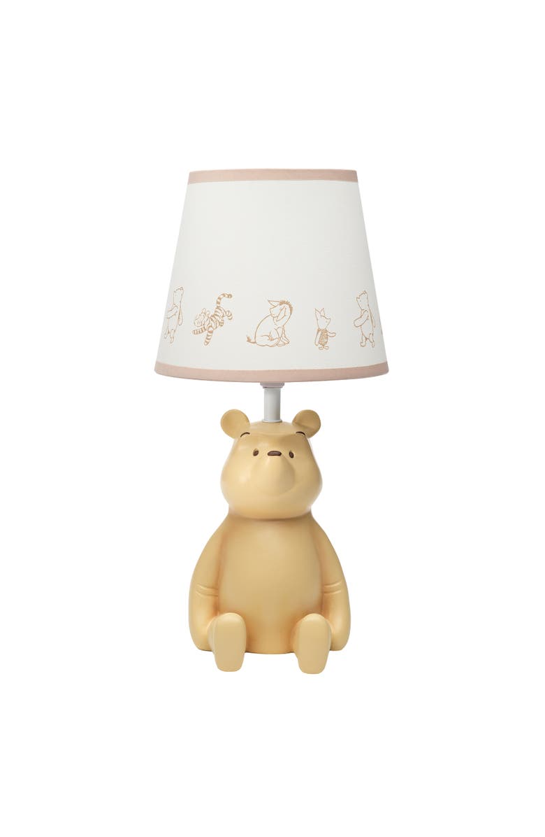 Lambs & Ivy Disney Baby Storytime Pooh 3D Table Lamp with Shade, Main, color, Tan