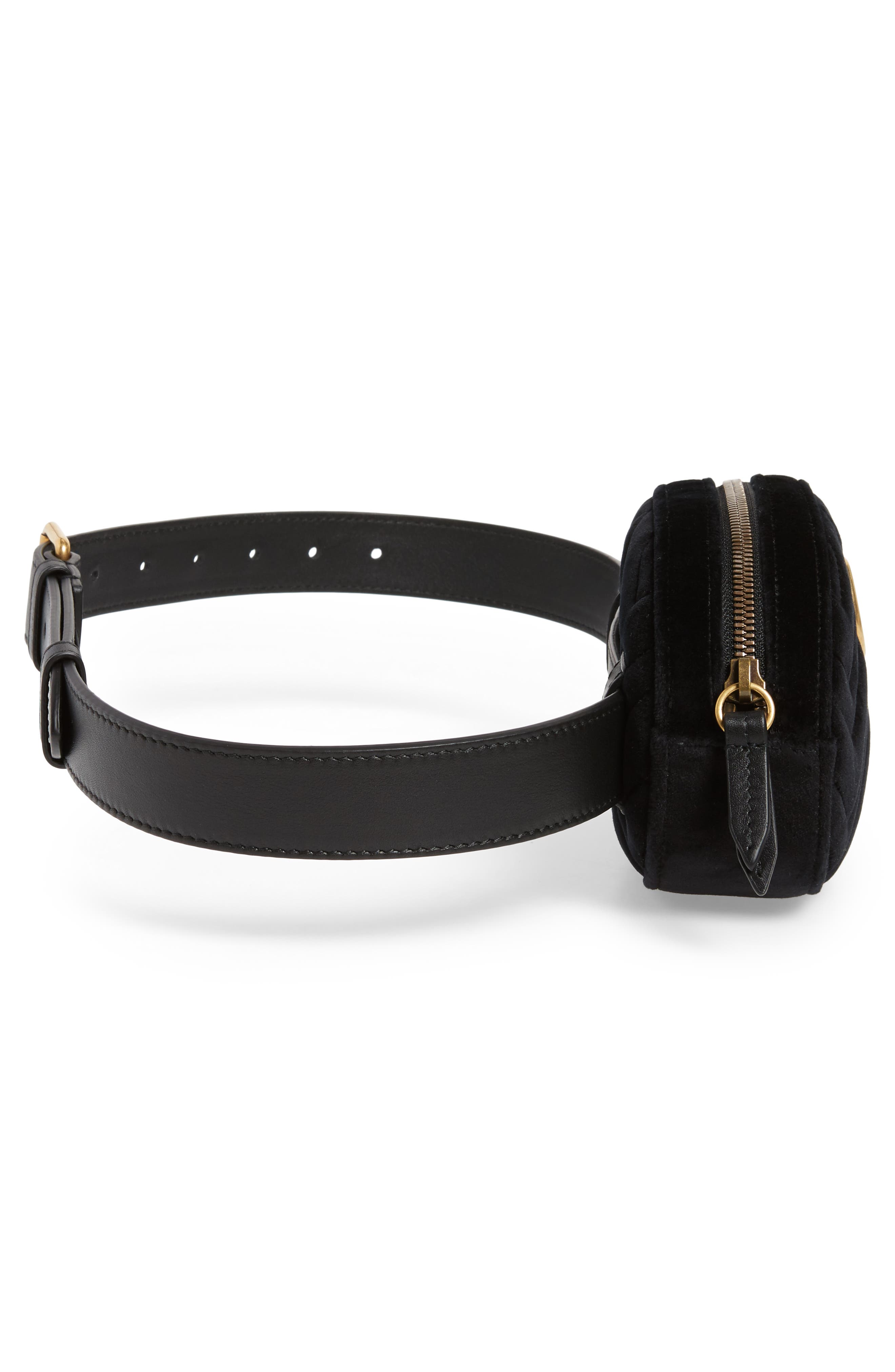 Gucci Small GG Marmont 2.0 Velvet Belt Bag, Alternate, color, 