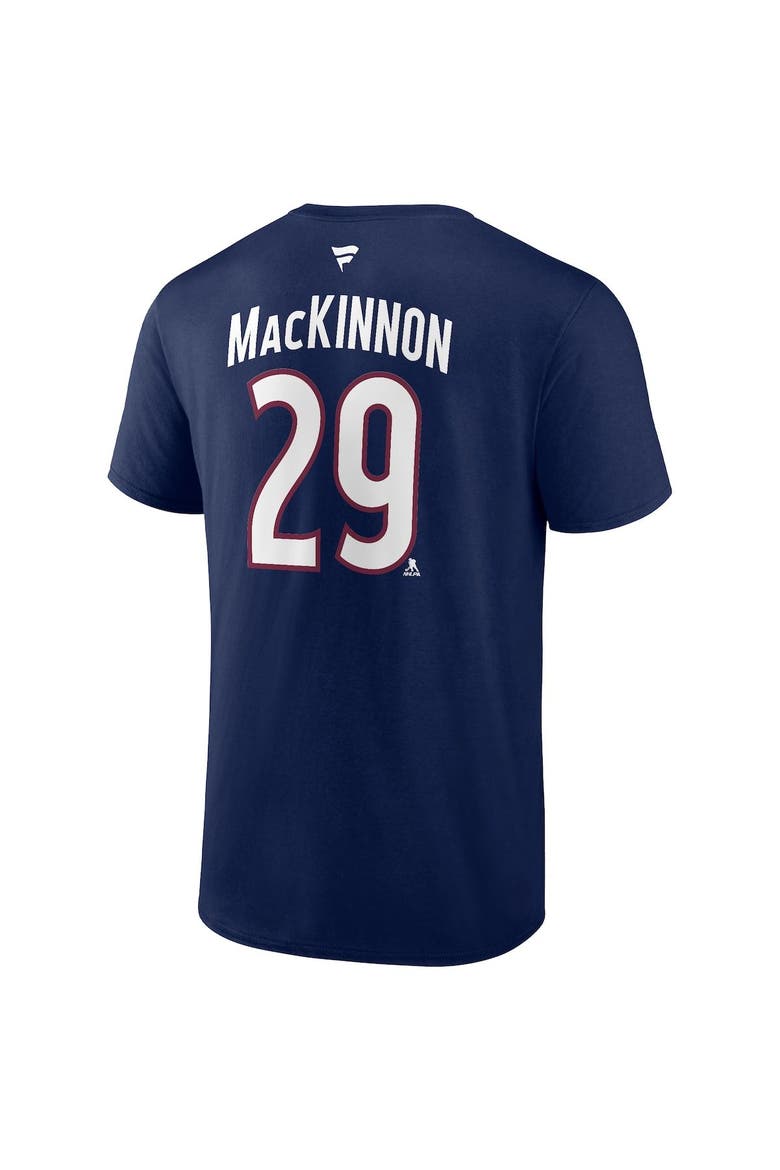 Men's Fanatics Branded Nathan MacKinnon Navy Colorado Avalanche 2022 Stanley Cup Champions Big & Tall Name & Number T-Shirt, Alternate, color, Navy