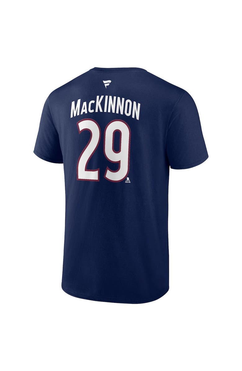FANATICS Men's Fanatics Branded Nathan MacKinnon Navy Colorado Avalanche 2022 Stanley Cup Champions Big & Tall Name & Number T-Shirt, Alternate, color,