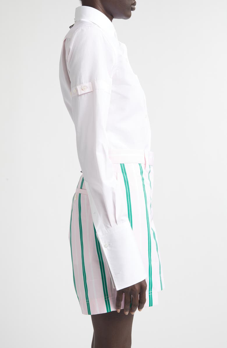 Thom Browne Classic Fit French Cuff Cotton Poplin Button-Down Shirt, Alternate, color, Light Pink
