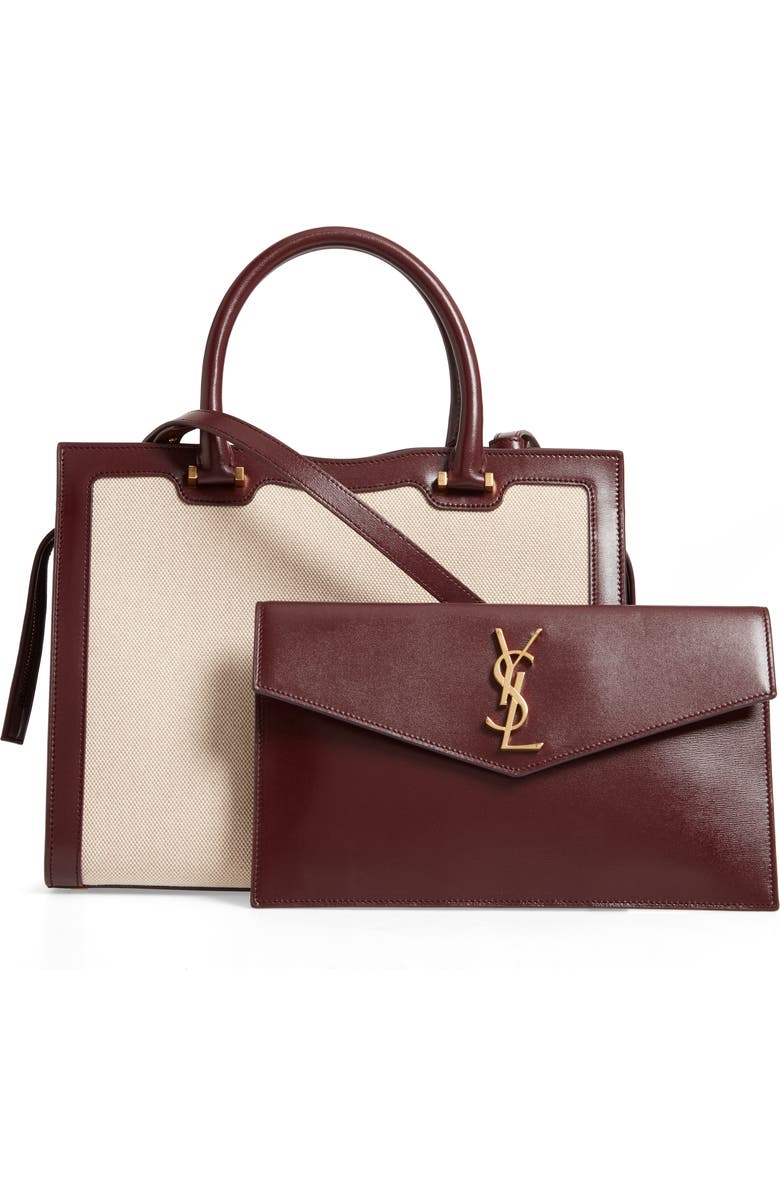 Saint Laurent Medium Uptown Cabas Satchel, Alternate, color,