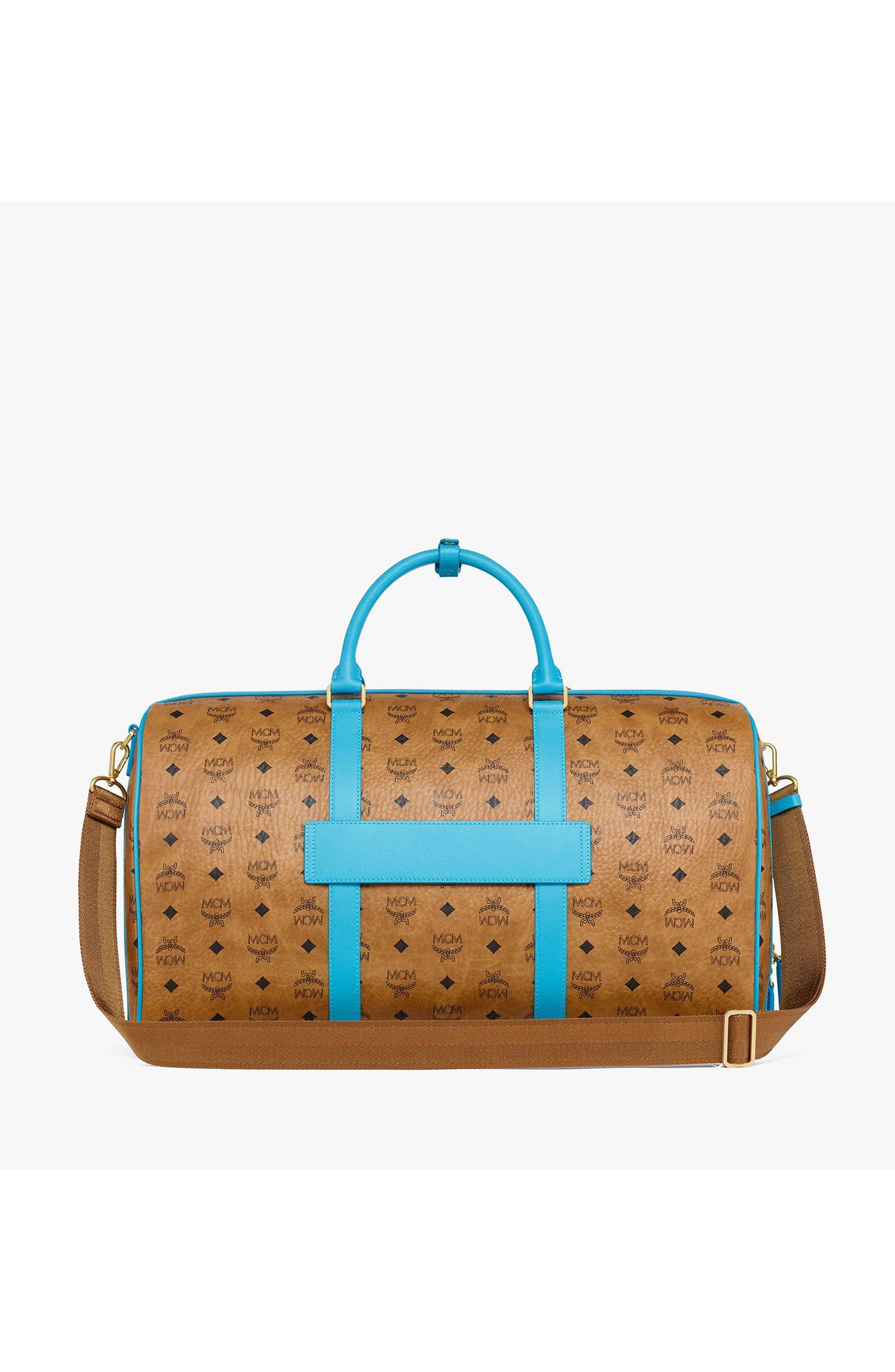 x We The Best Ottomar Weekender Bag in Visetos, Alternate, color, Cognac