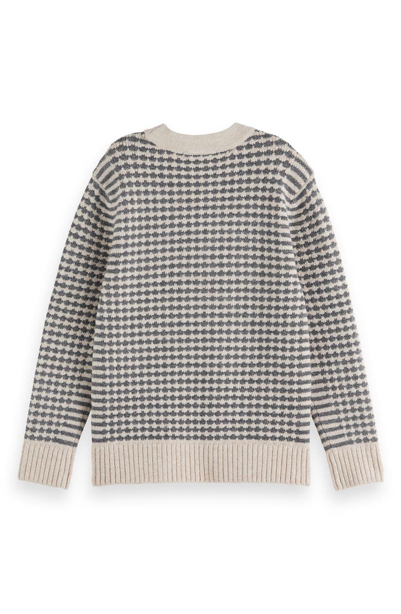 Scotch & Soda Kids' Relaxed Fit Chenille Sweater, Alternate, color, Grey/ Eggnog