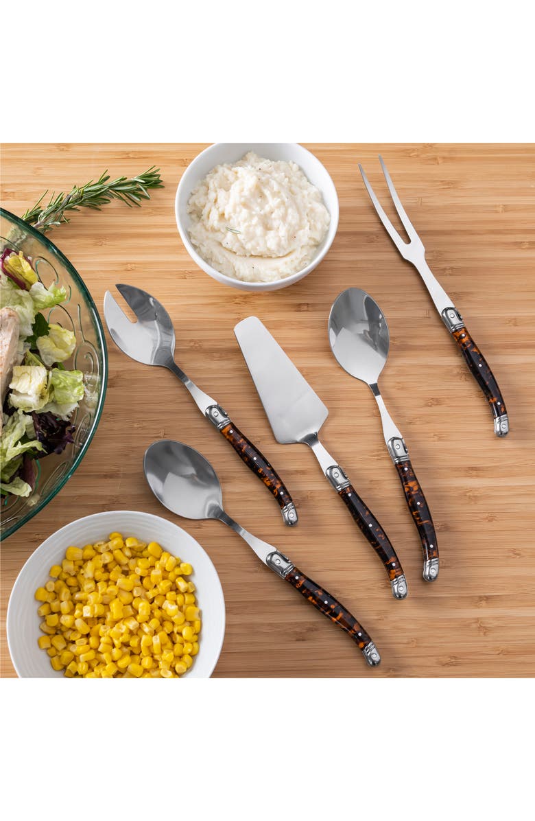 FRENCH HOME Laguiole 5-Piece Serving Set, Alternate, color, Tortoise Shell