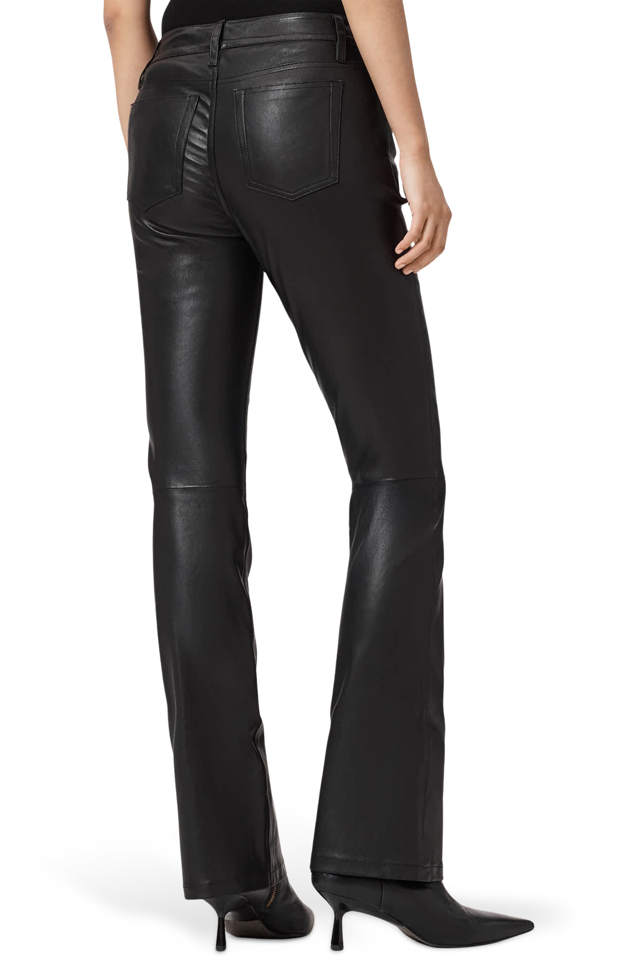Haldan Straight Leg Leather Pants - image 2