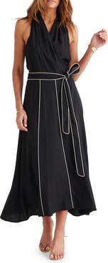 Brave+True Ari Tie Waist Sleeveless Linen Blend Maxi Dress